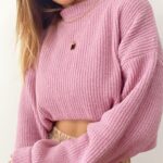 Cropped Tricot Mousse Rosa