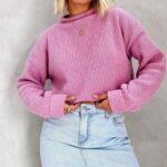 Cropped Tricot Mousse Rosa