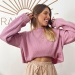 Cropped Tricot Mousse Rosa