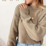 Cropped Tricot Mousse Bege